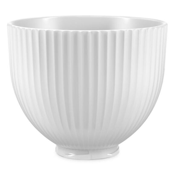 KitchenAid -  5qt Classic Column Ceramic Bowl - Heart White - Picture 1 of 3